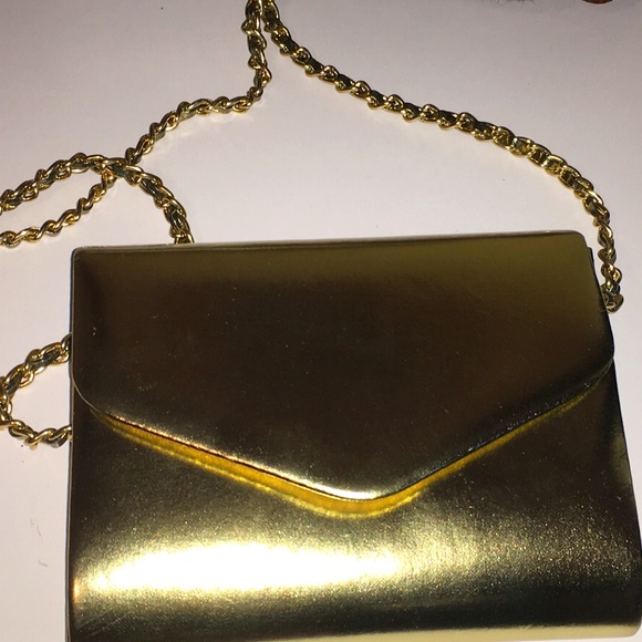 Neiman Marcus Handbags - Neiman Marcus Jennifer Moore Gold Evening Bag